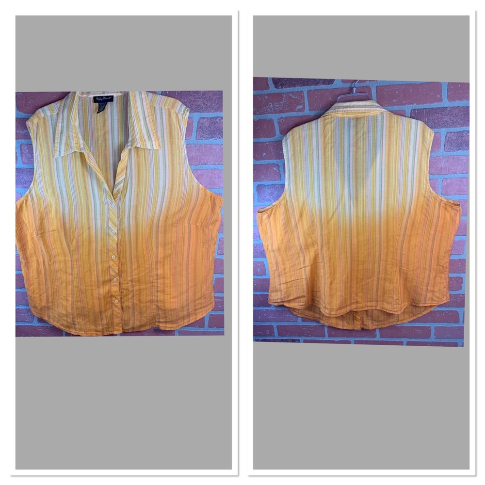 Ashley Stewart Ombré Orange & Yellow Top Size 26